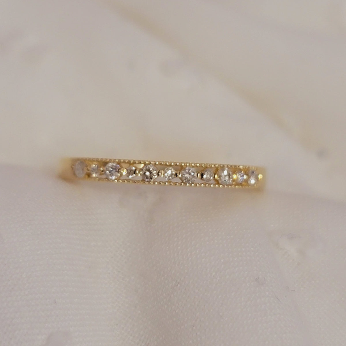 Diamond Wedding Band, 14K Gold Ring, Genuine Diamond Ring, Matching Band for Engagement Ring, Anniversary Ring, Gift for Her