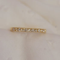 Diamond Wedding Band, 14K Gold Ring, Genuine Diamond Ring, Matching Band for Engagement Ring, Anniversary Ring, Gift for Her