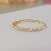 Half Eternity Diamond Wedding Rings in 14k Yellow Gold
