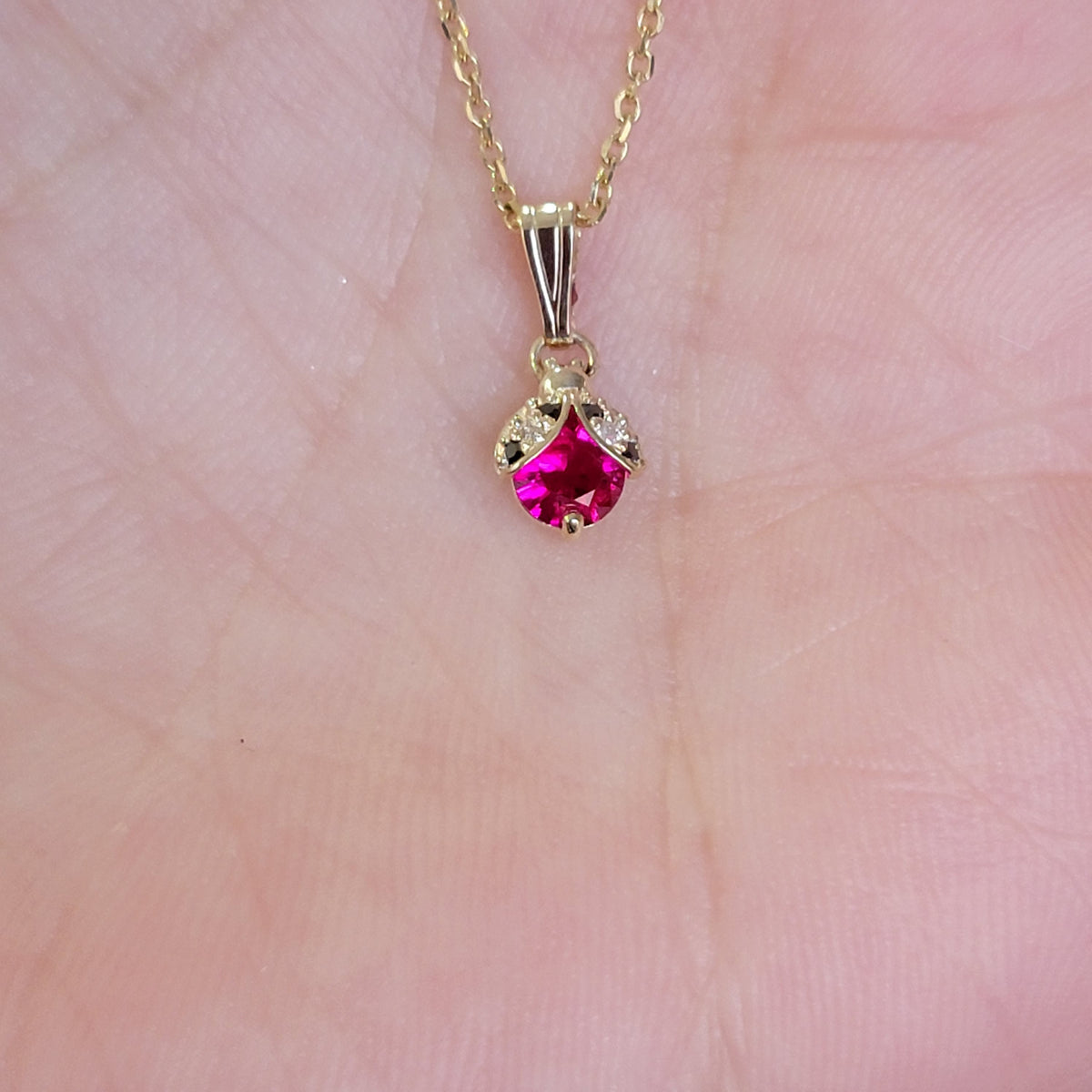 Minimalist Ladybug Necklace