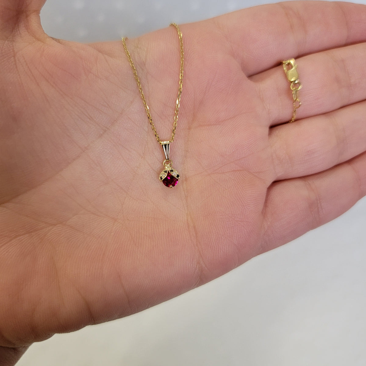 Minimalist Ladybug Necklace