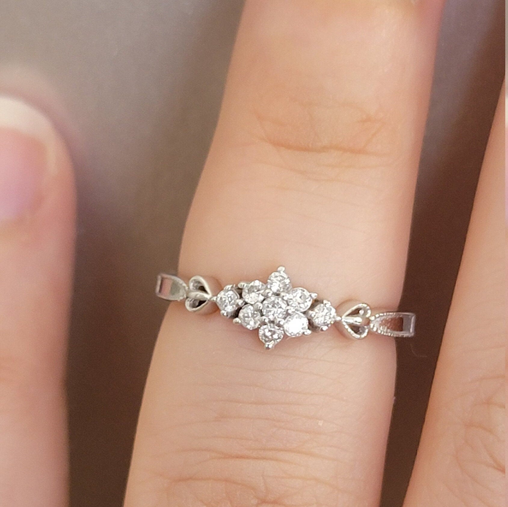 Sophisticated Floral Diamond Ring