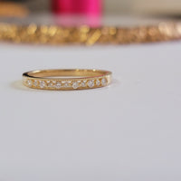 Diamond Wedding Band, 14K Gold Ring, Genuine Diamond Ring, Matching Band for Engagement Ring, Anniversary Ring, Gift for Her