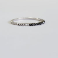 Black and White Diamond Infinity  Wedding Ring