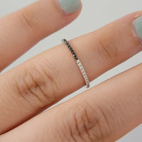 Black and White Diamond Infinity  Wedding Ring
