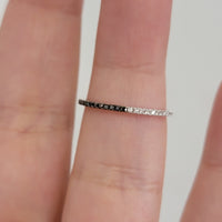 Black and White Diamond Infinity  Wedding Ring