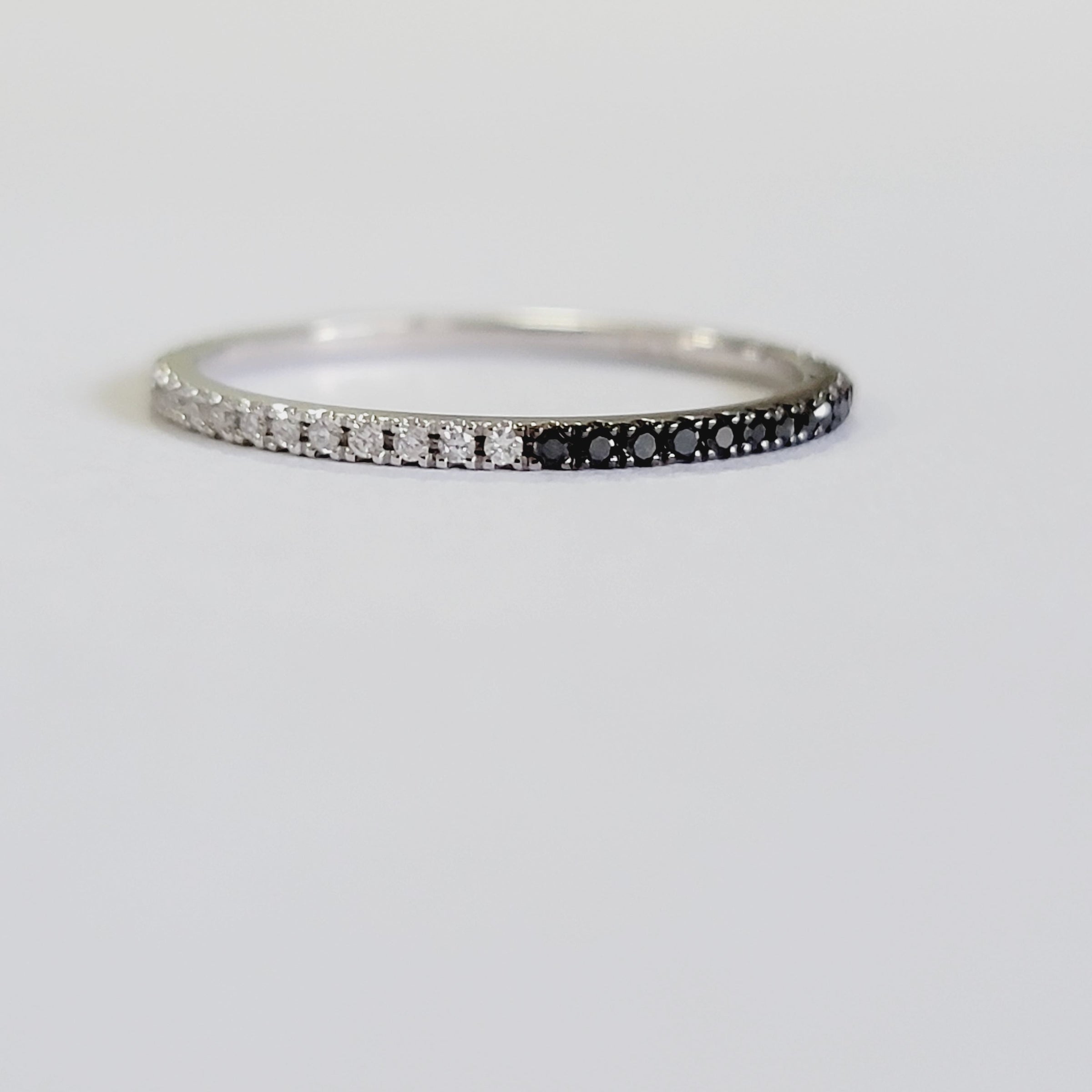 Black and White Diamond Infinity Wedding Ring – Beauties Jewelry NYC