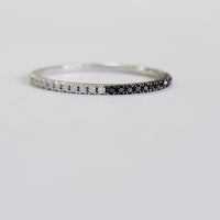 Black and White Diamond Infinity  Wedding Ring