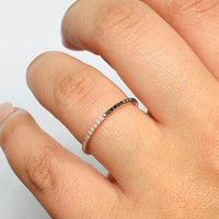 Black and White Diamond Infinity  Wedding Ring