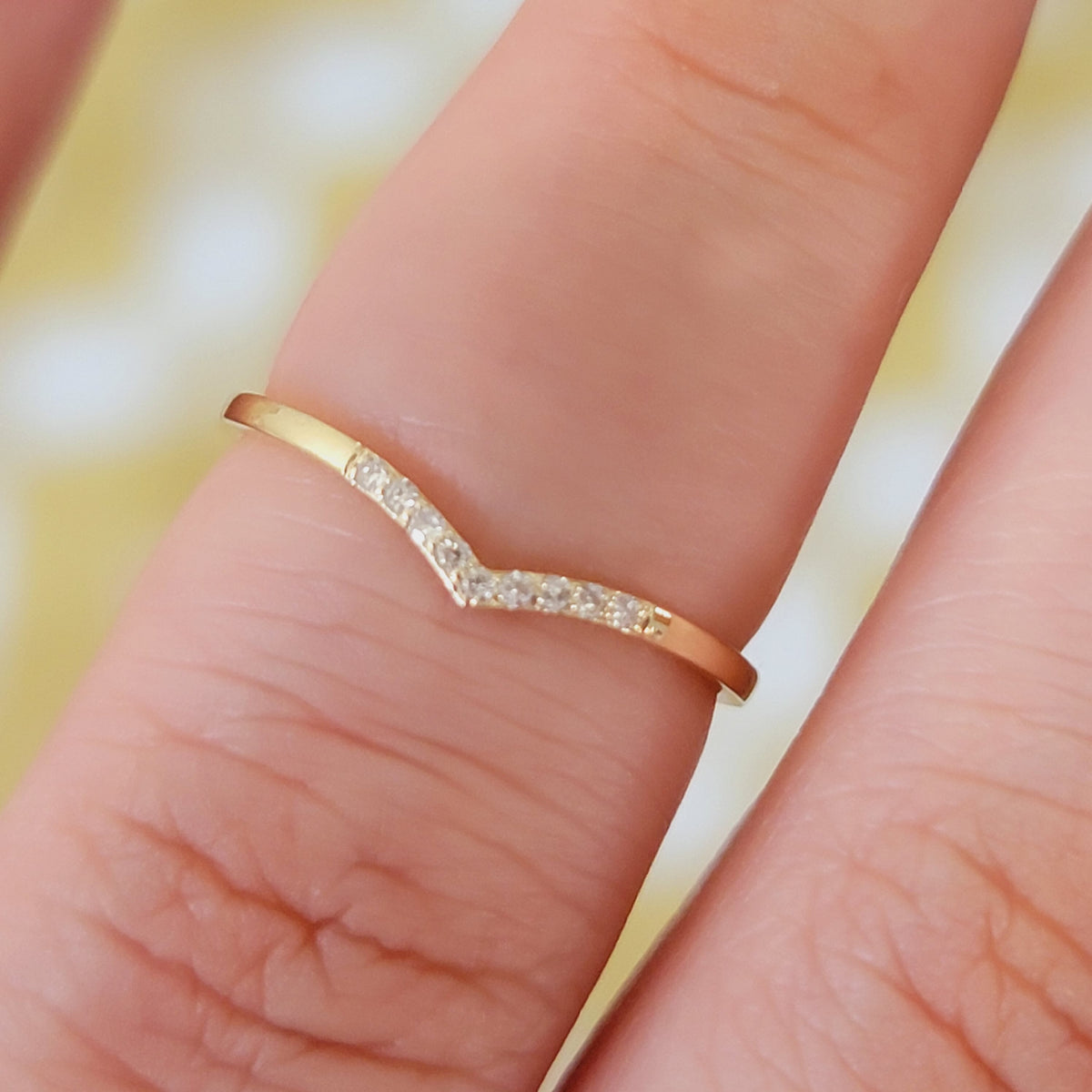 Diamond Chevron Ring
