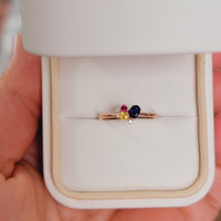 Customized Birthstone Cluster Ring