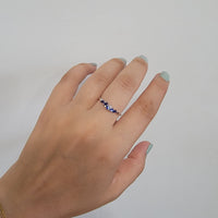 Baguette Sapphire Diamond Ring