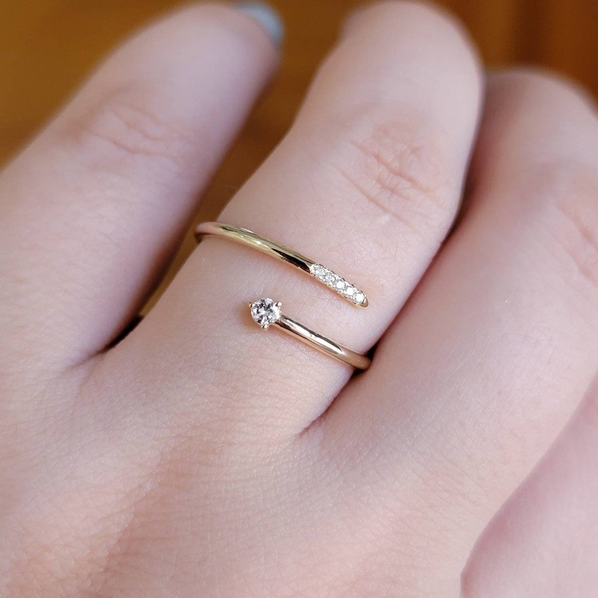 Diamond Spiral Ring