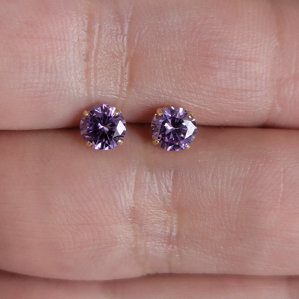 14k Solid Gold Birthstone Stud Earrings, 0.92Ct Gemstone earrings