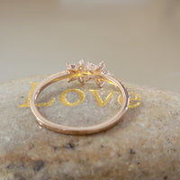 Marquise Diamond  Ring in 14k Solid Gold