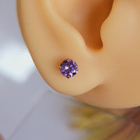14k Solid Gold Birthstone Stud Earrings, 0.92Ct Gemstone earrings