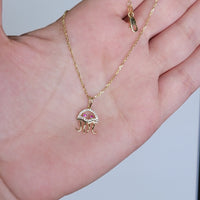 Diamond Jellyfish Necklace