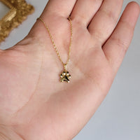 14k Gold Dog Paw Necklace