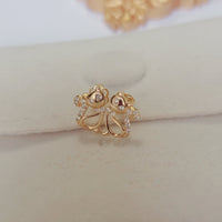 Diamond Cat Stud Earrings in 14k/18k Solid Gold
