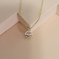 Diamond Jellyfish Necklace