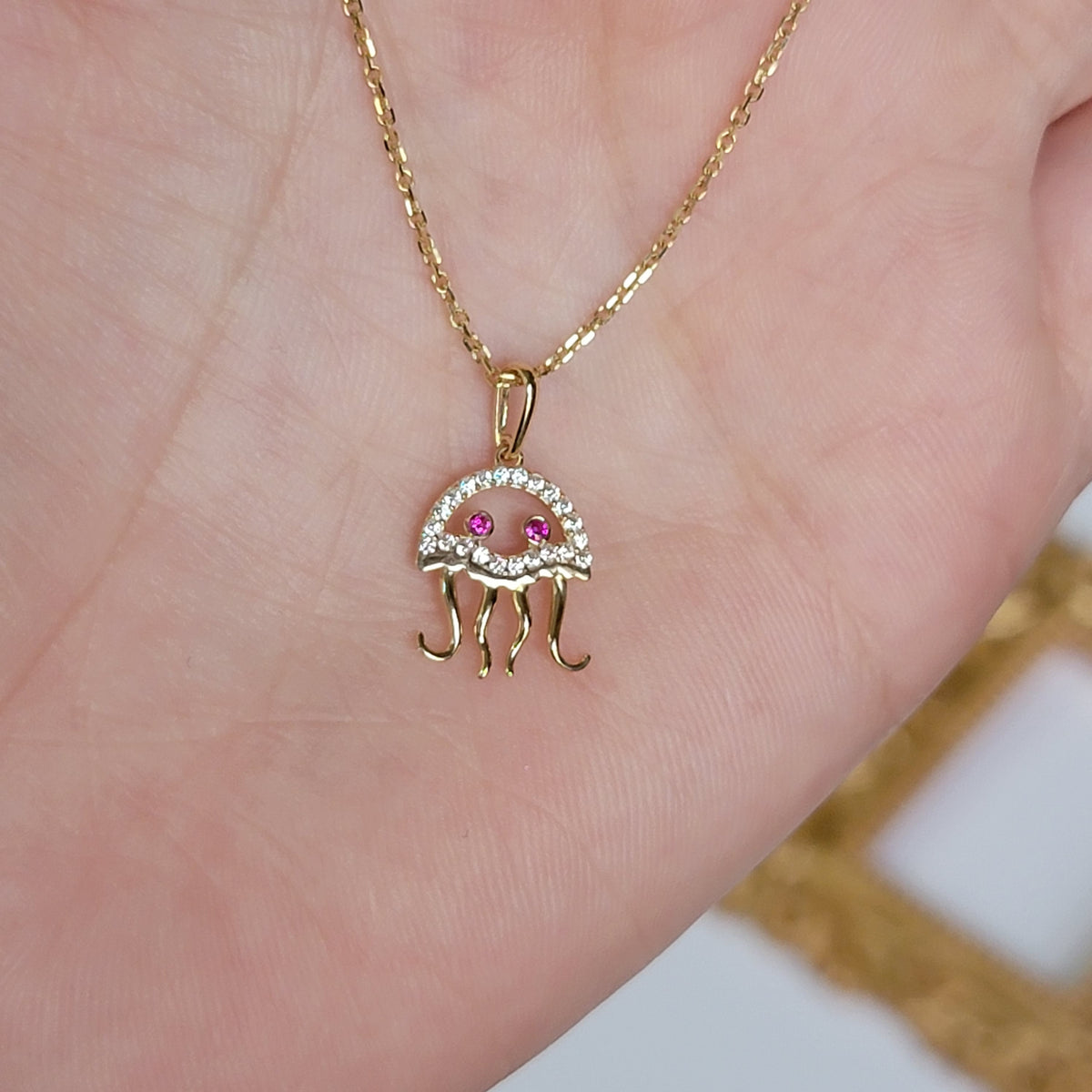 Diamond Jellyfish Necklace