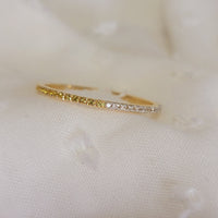 Yellow Sapphire and Diamond Wedding Ring, Diamond Eternity Ring in 14k Gold, Pave Diamond Ring, Yellow Sapphire Wedding Band, Eternity Band