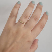 Infinity Style Diamond Ring in 14k Solid Gold
