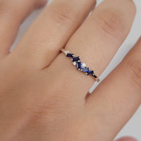 Baguette Sapphire Diamond Ring