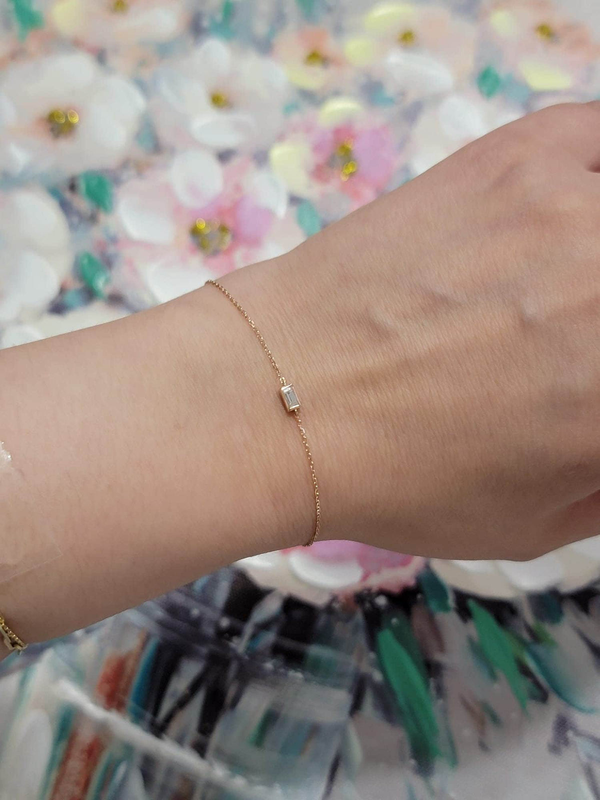 One Diamond Baguette Bracelet