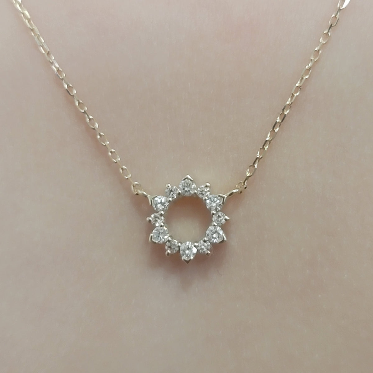 Diamond Circle Necklace