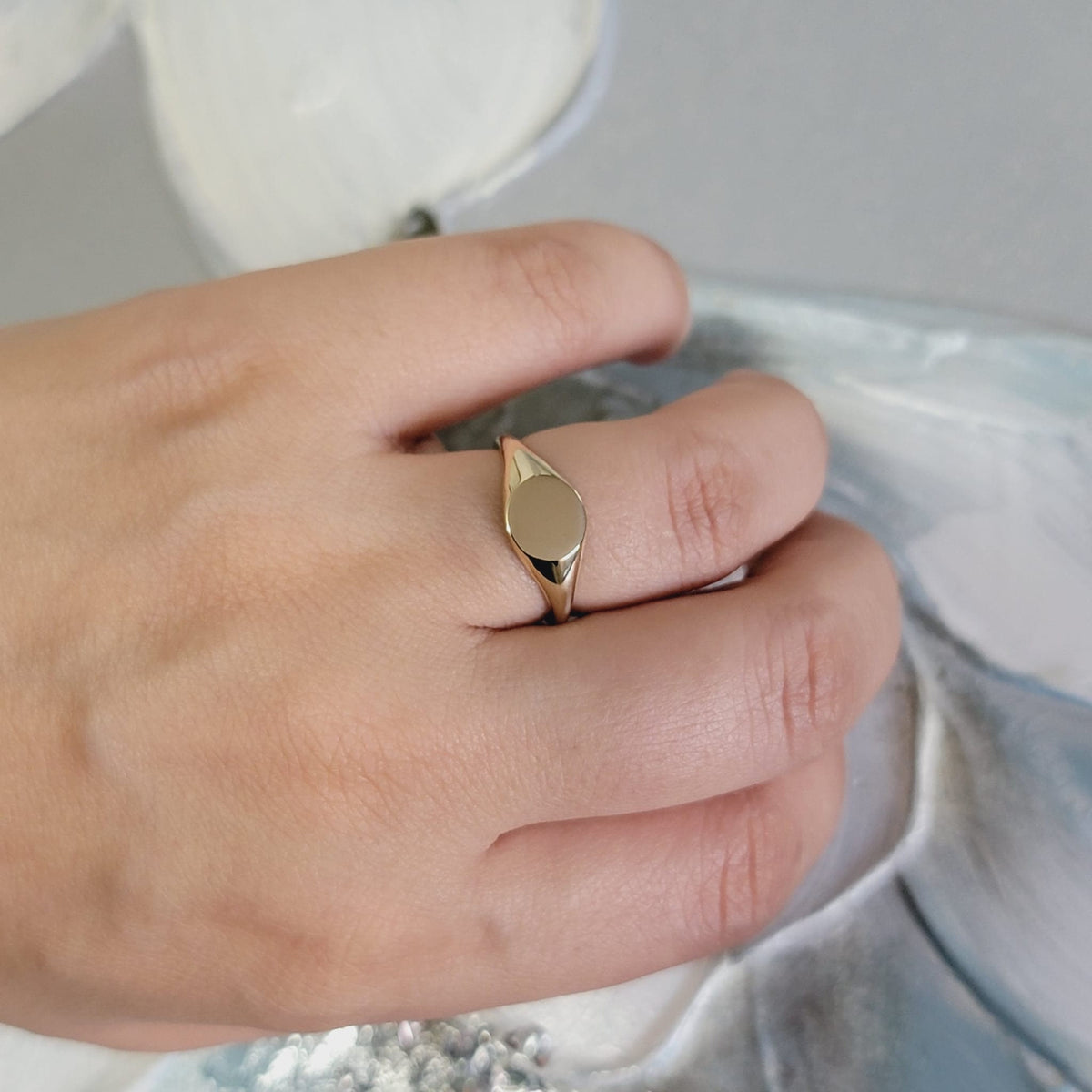 Simple Signet Ring for Ladies – Beauties Jewelry NYC