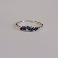 Baguette Sapphire Diamond Ring