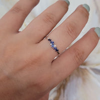 Baguette Sapphire Diamond Ring