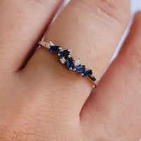 Baguette Sapphire Diamond Ring
