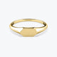 14k solid gold signet ring women's