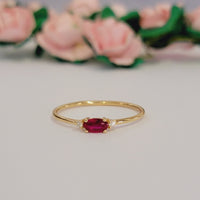 Oval Ruby and Diamond Ring