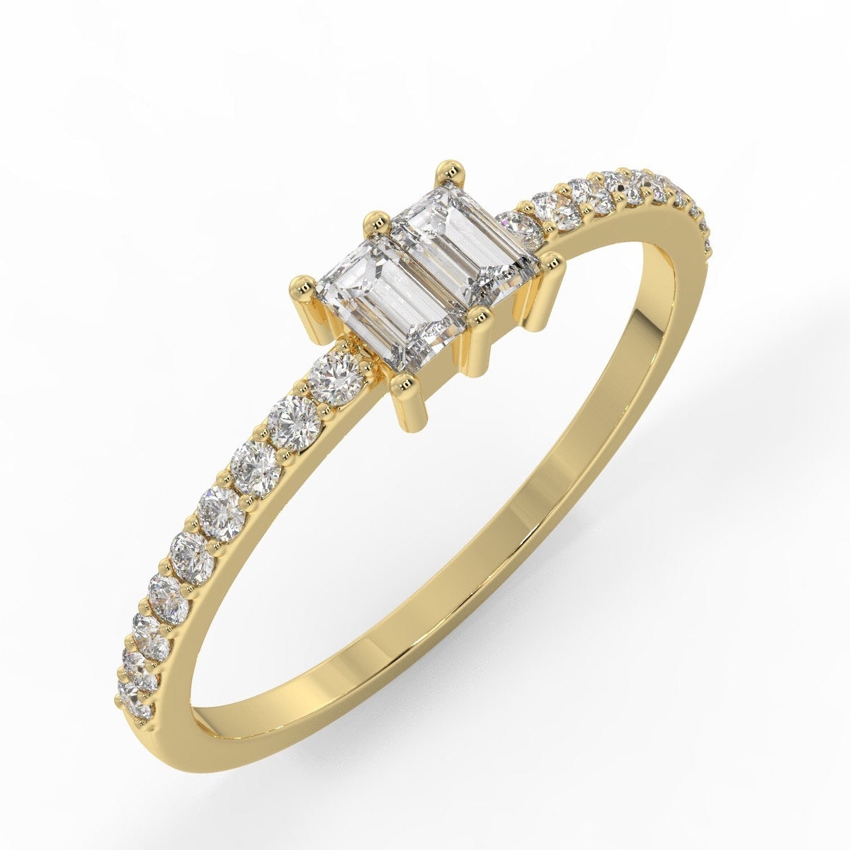 Dual Baguette Diamond Ring