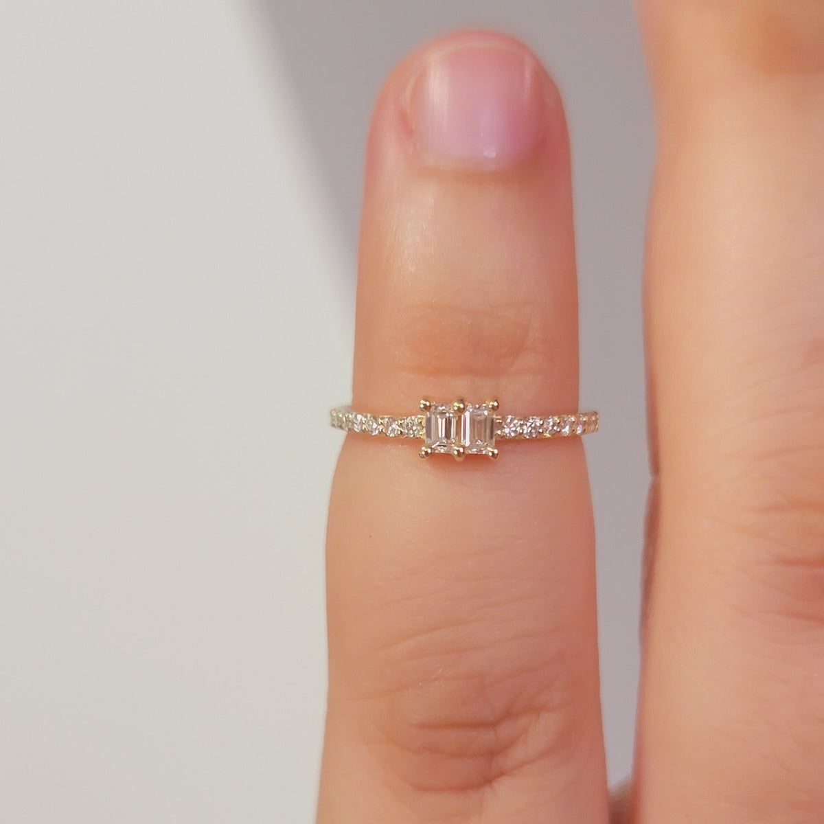 Dual Baguette Diamond Ring