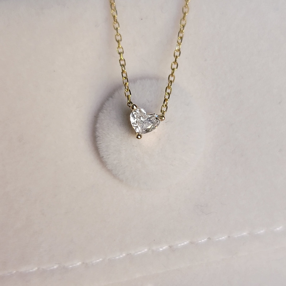 Diamond Solitaire Necklace in 14k Solid Gold, Bridesmaid Gift, Delicate Solitaire Necklace, Floating Diamond, Diamond Layering Necklace