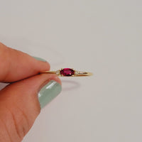 Oval Ruby and Diamond Ring