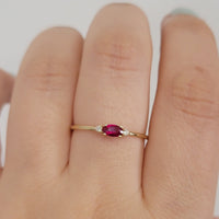 Oval Ruby and Diamond Ring