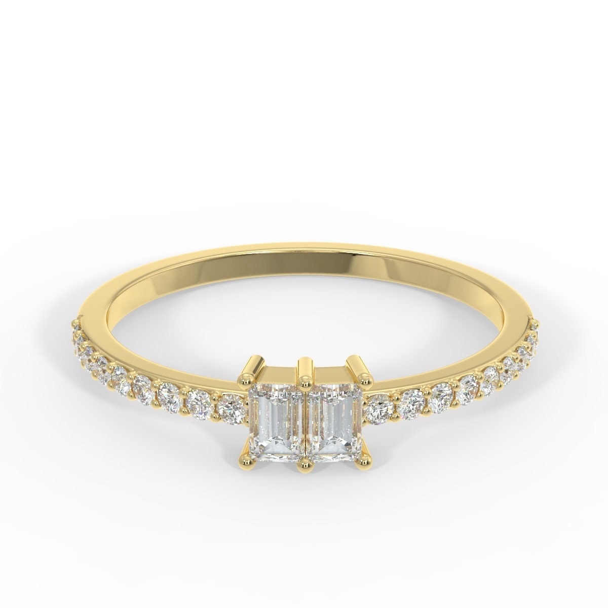Dual Baguette Diamond Ring