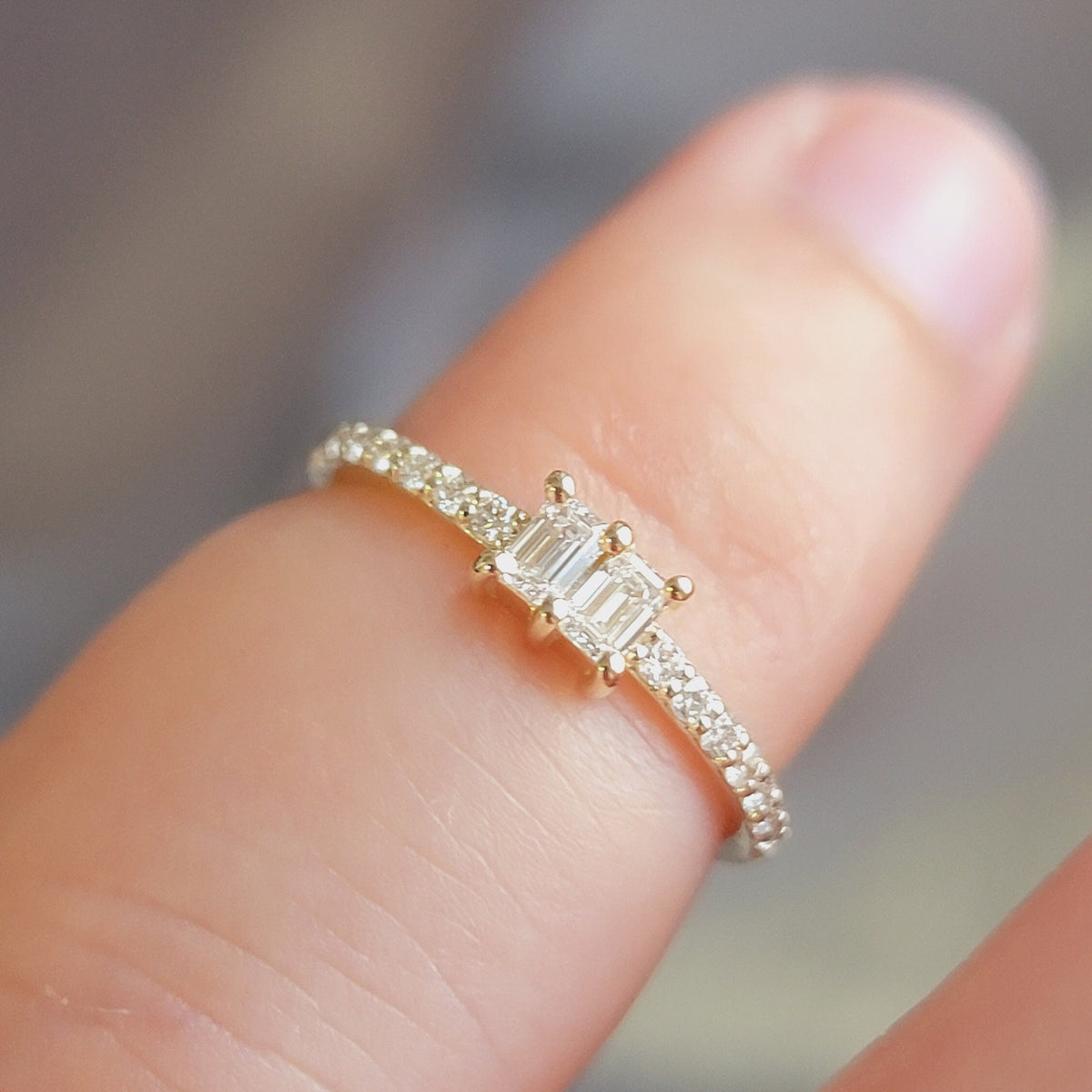 Dual Baguette Diamond Ring