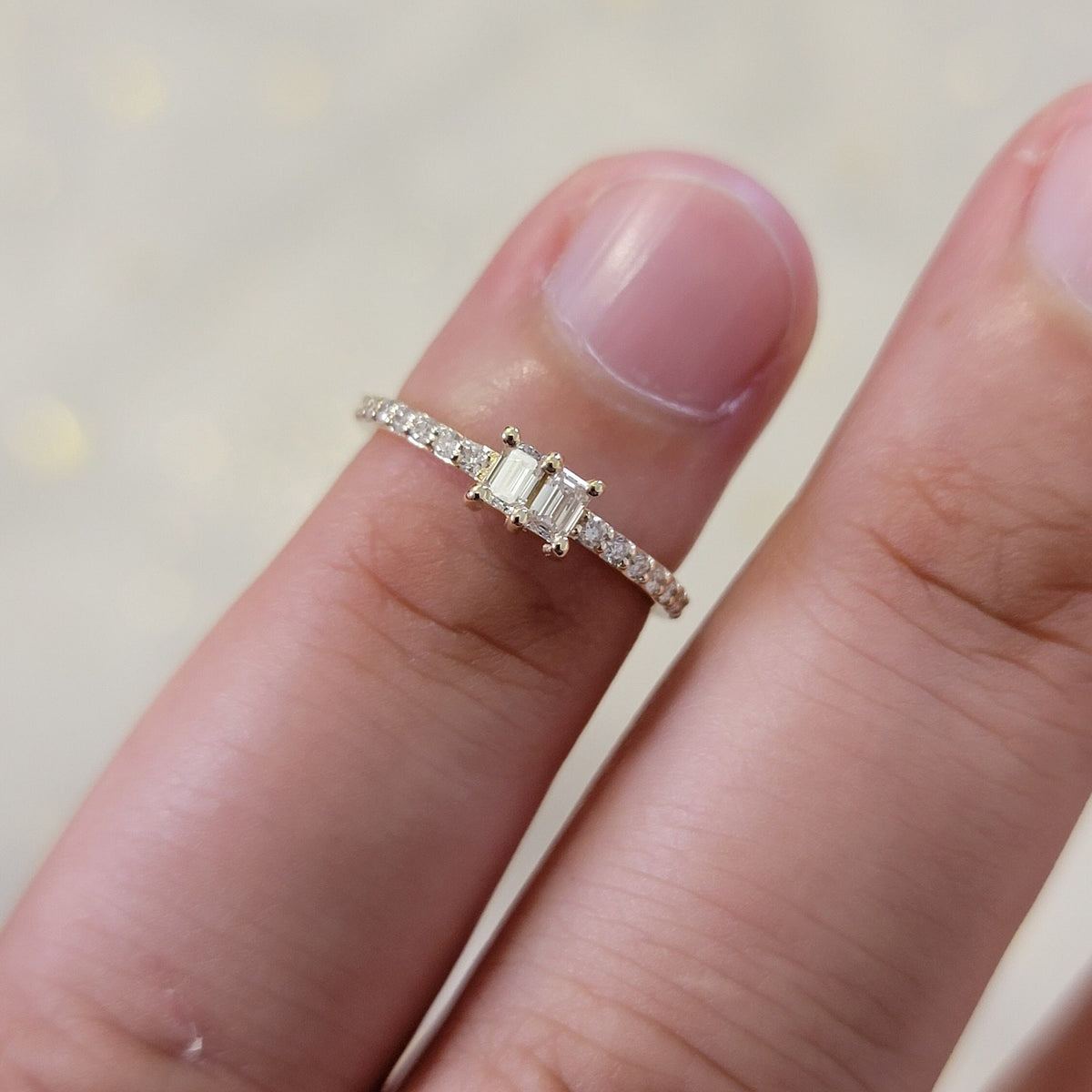 Dual Baguette Diamond Ring